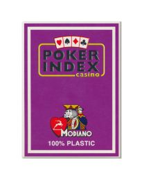 Modiano Plastic Poker Index Casino Cards Purple