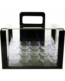 600 poker chip capacity clear acrylic carrier
