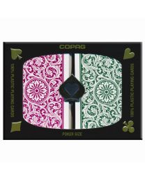 COPAG Playing Cards Burgundy and Green Double Set