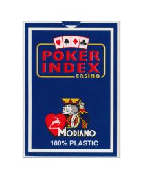 Modiano Plastic Poker Index Casino Cards Blue