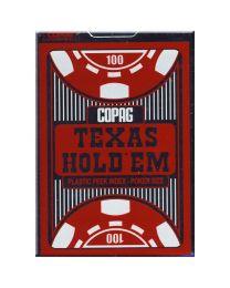 COPAG Texas Hold'em Poker Cards Peek Index red