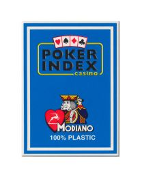 Modiano Plastic Poker Index Casino Cards Light Blue