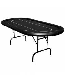 Poker table black with cupholders