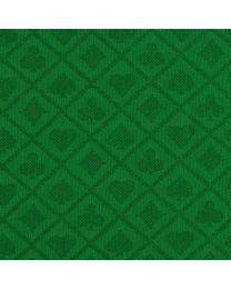 Suited poker cloth green