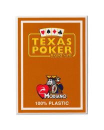 Texas Poker Holdem Modiano Cards Brown