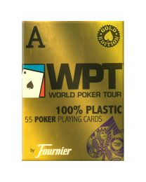 World Poker Tour Gold Cards Blue by Fournier