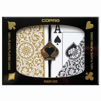 COPAG Black and Gold Plastic Double Deck
