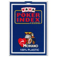 Modiano Plastic Poker Index Casino Cards Blue