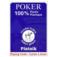Plastic poker cards piatnik jumbo index blue