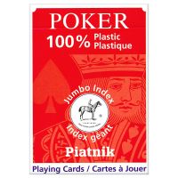 Plastic Poker Cards Piatnik Jumbo Index Red