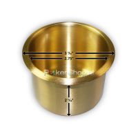 Poker table cup holder gold