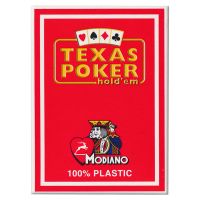 Texas Poker Holdem Modiano Cards Red